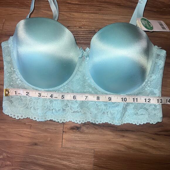 NWT Sexy Honeydew Intimates Full Figure Light Blue Lace Bra Size 36D - Picture 4 of 7